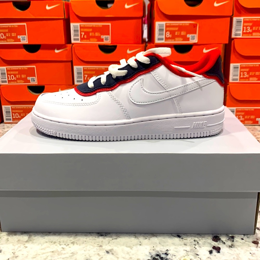 Nike Air Force 1 Low Double Layer White Obsidian Red Shoes Bv1085-101